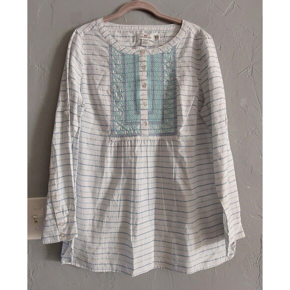 Vineyard Vines Tops Tunic Women's Size 12,cotton Polyester,18 Inch Of Armp To A - Picture 1 of 9
